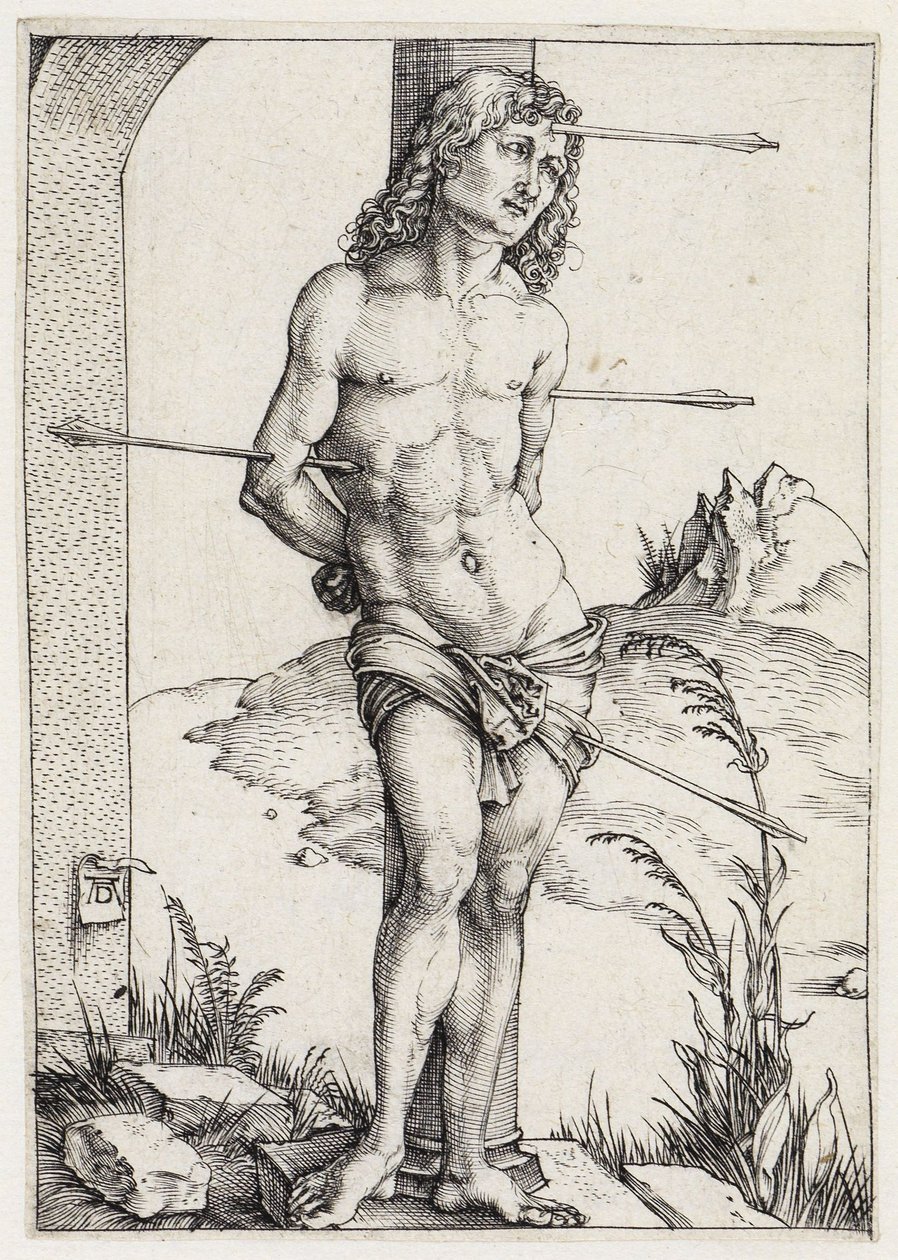 Sankt Sebastian ved søjlen af Albrecht Dürer