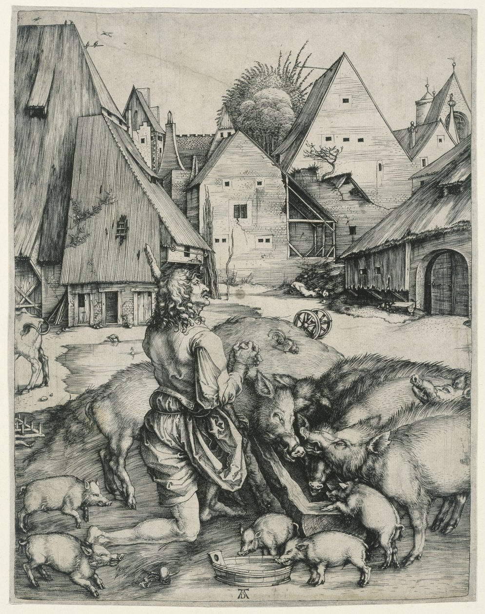 Den fortabte søn vogter svinene af Albrecht Dürer