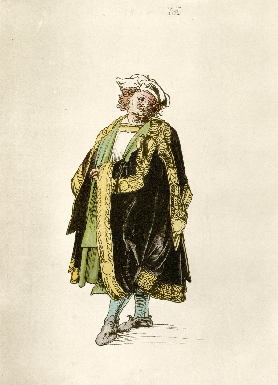 Design af en kejserlig hofkjole af Albrecht Dürer