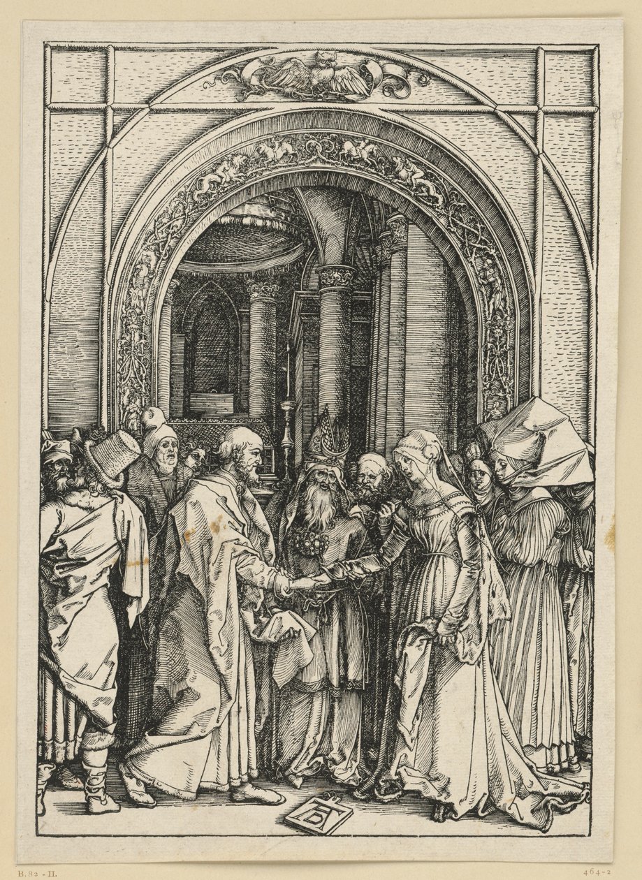 Marias trolovelse (Jomfru Marias liv) af Albrecht Dürer