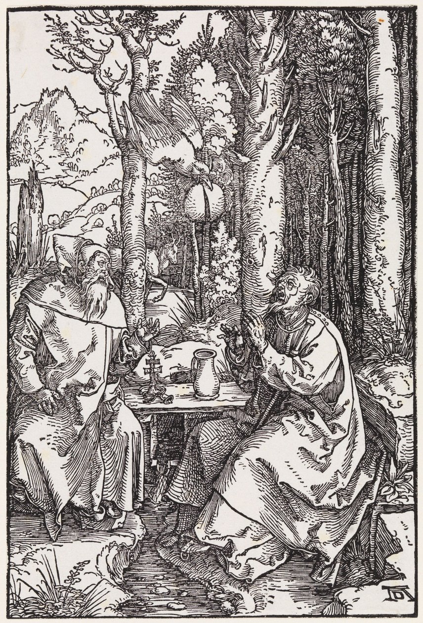 De hellige eremitter Antonius og Paulus af Albrecht Dürer