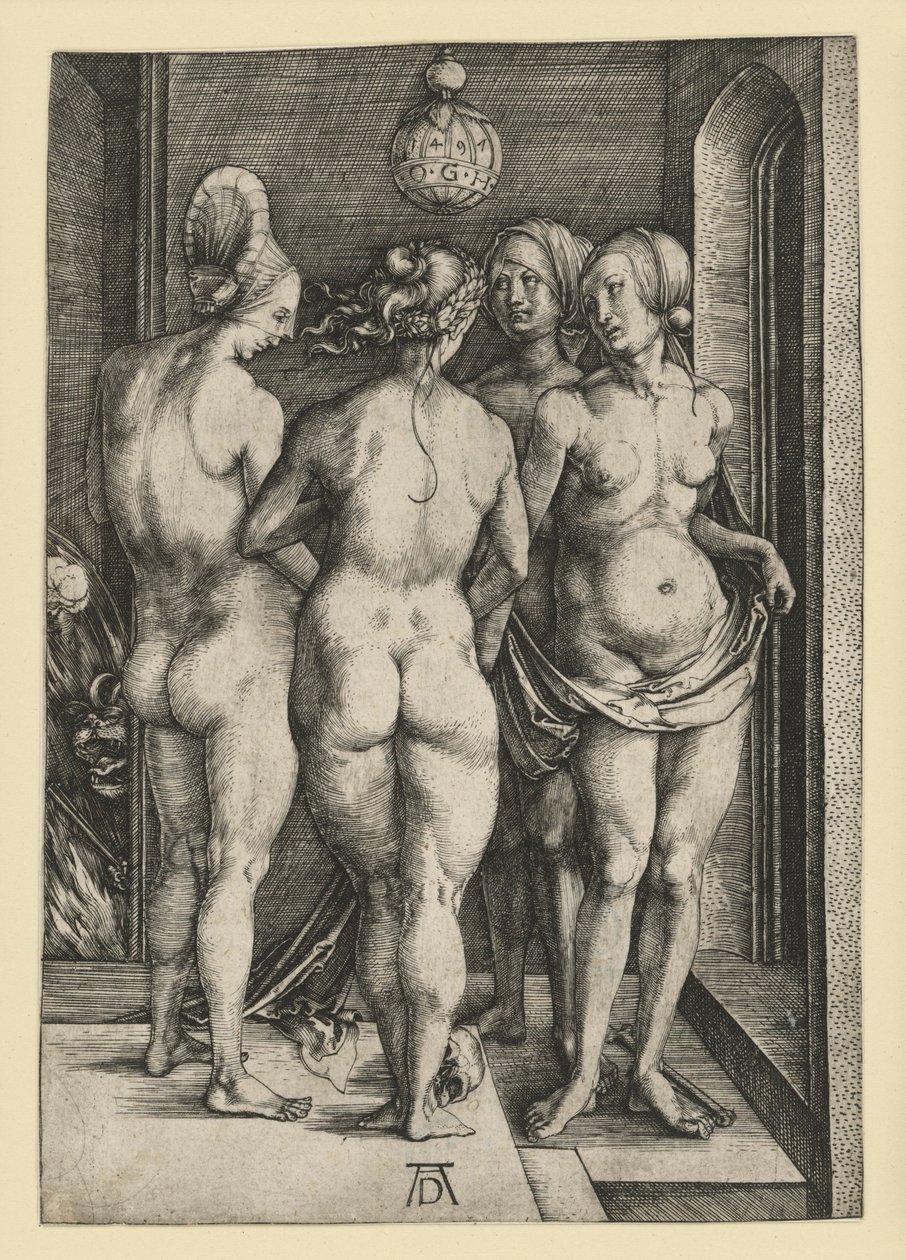 De fire nøgne kvinder af Albrecht Dürer