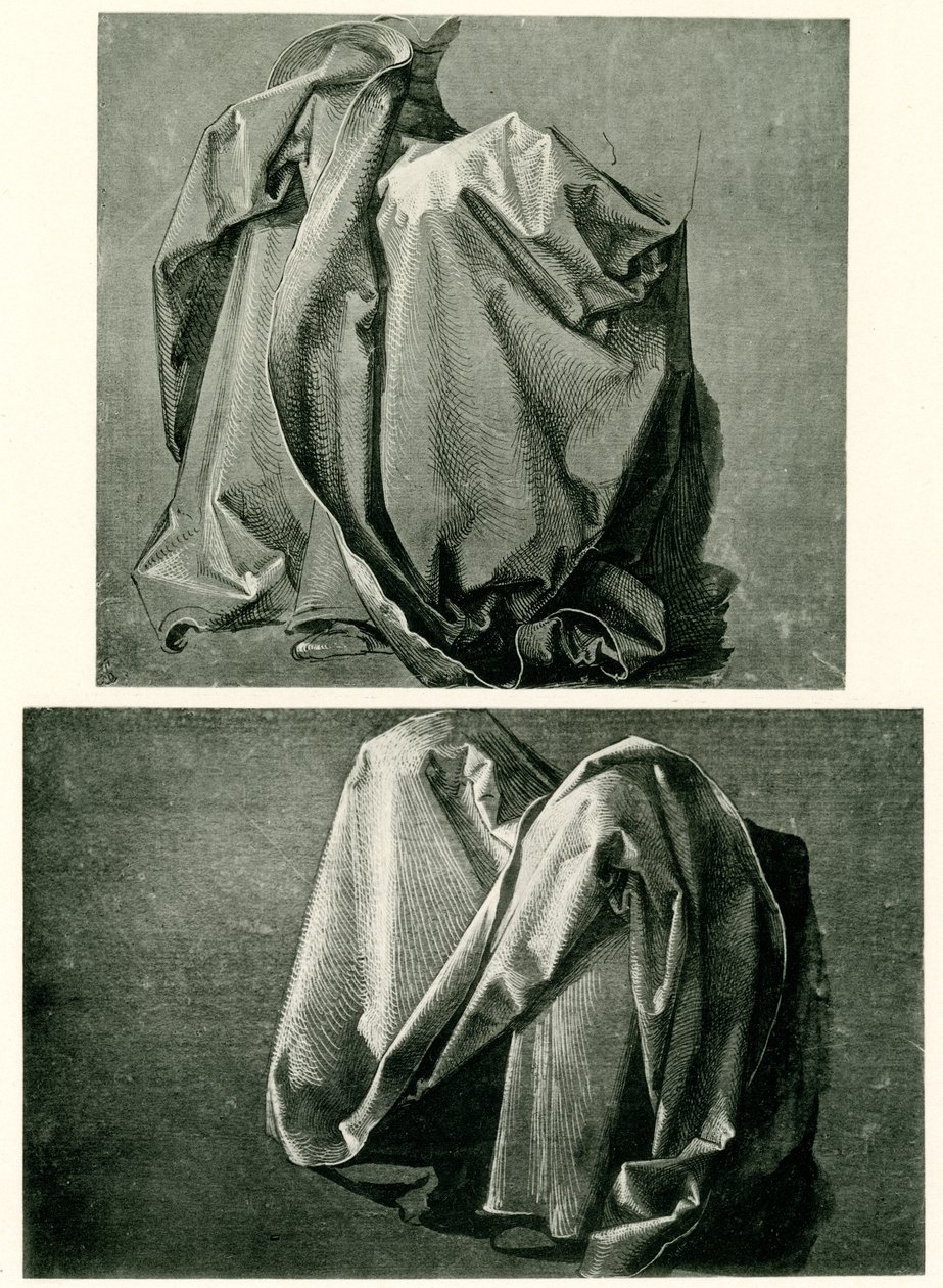 Undersøgelser af draperier af Albrecht Dürer