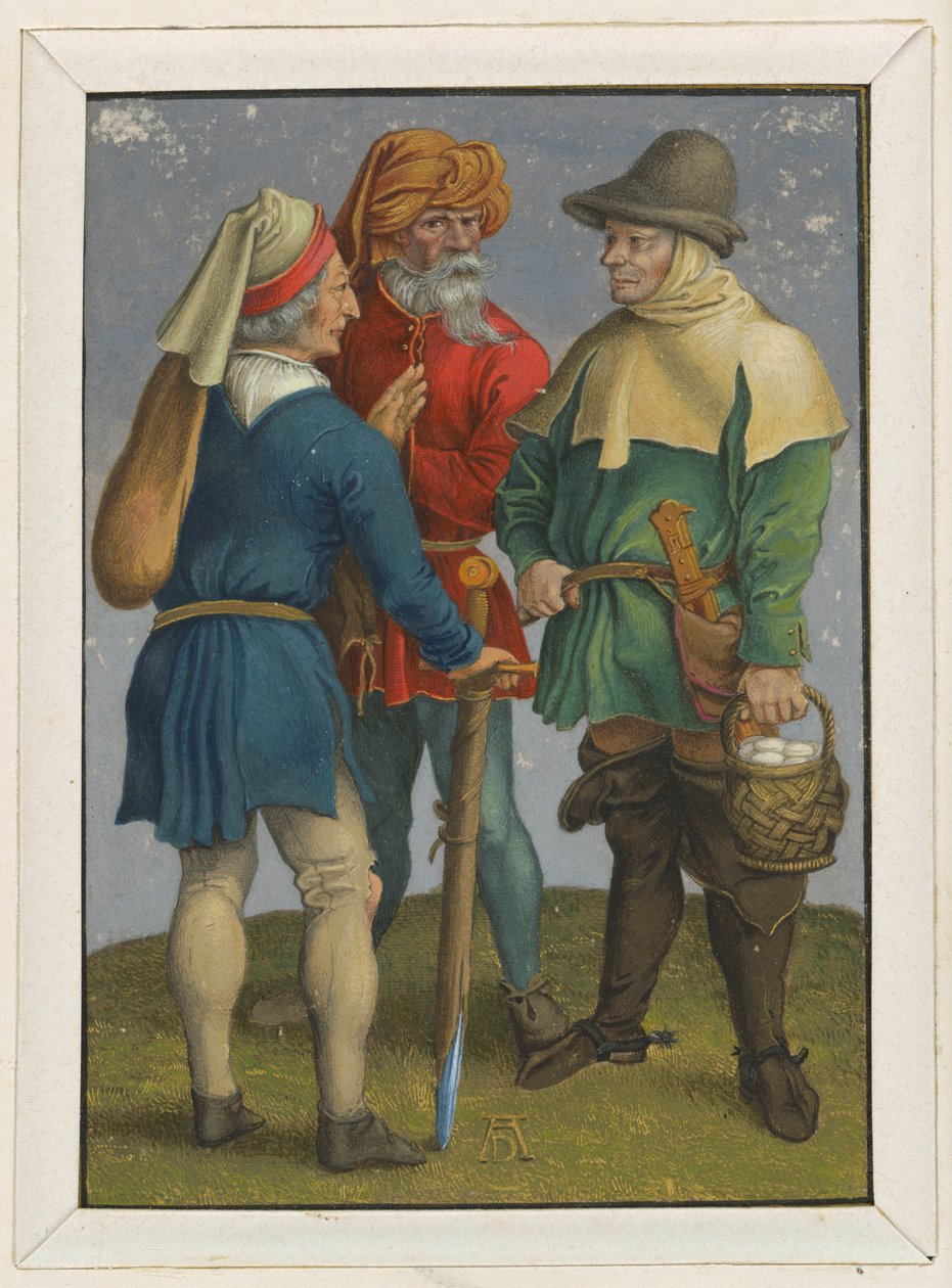 Tre bønder i samtale af Albrecht Dürer
