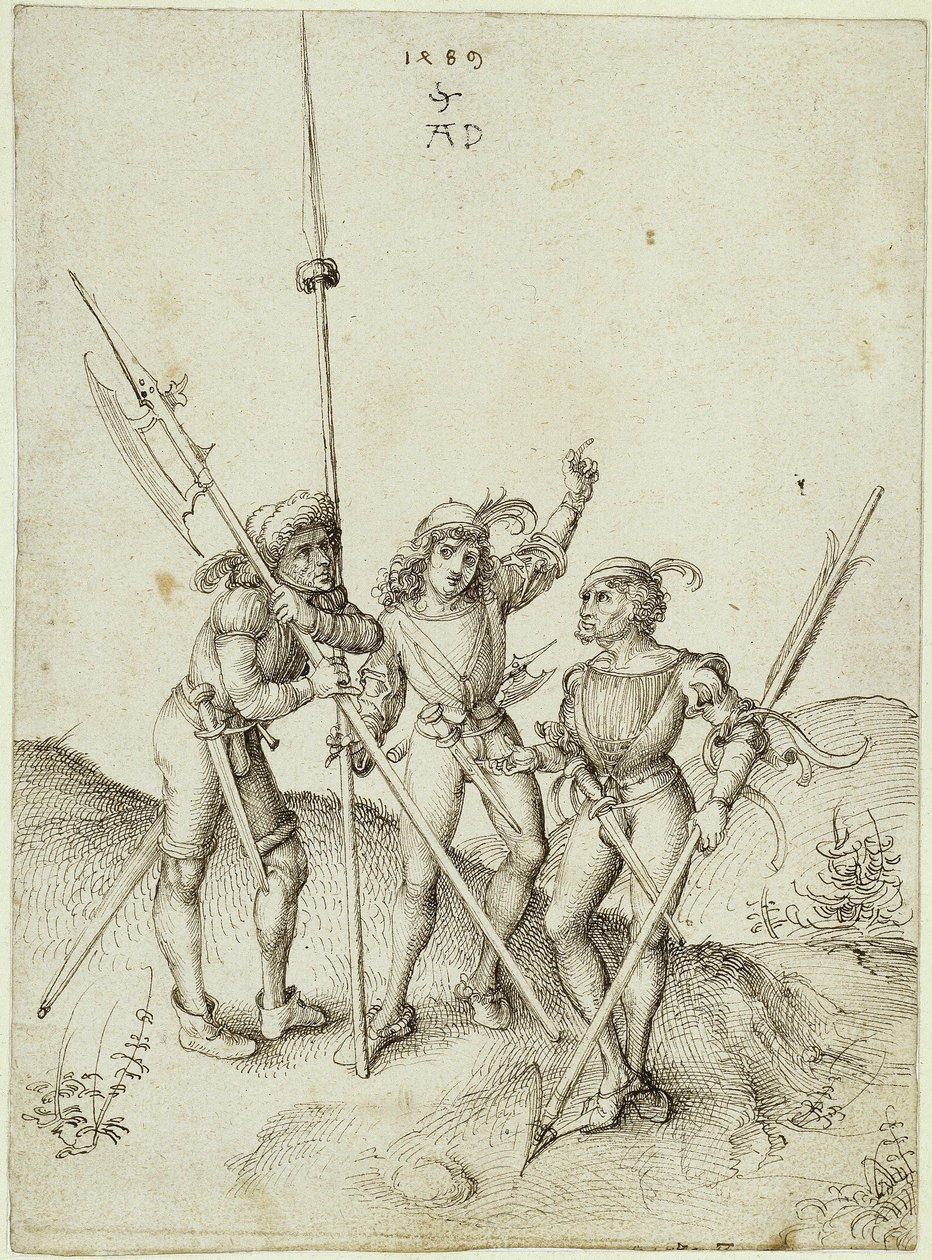 Tre landsknægte af Albrecht Dürer