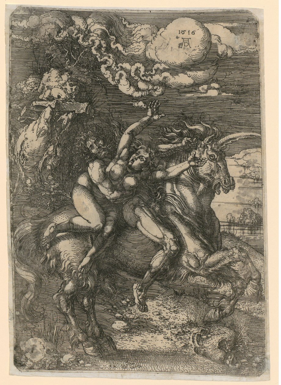 Bortførelse på enhjørningen af Albrecht Dürer