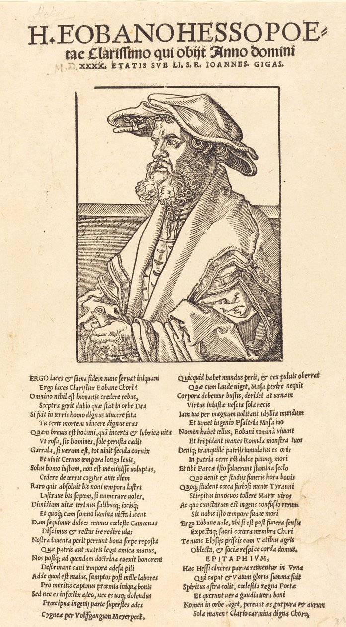 Eobanus Hess, 1526. af Albrecht Dürer