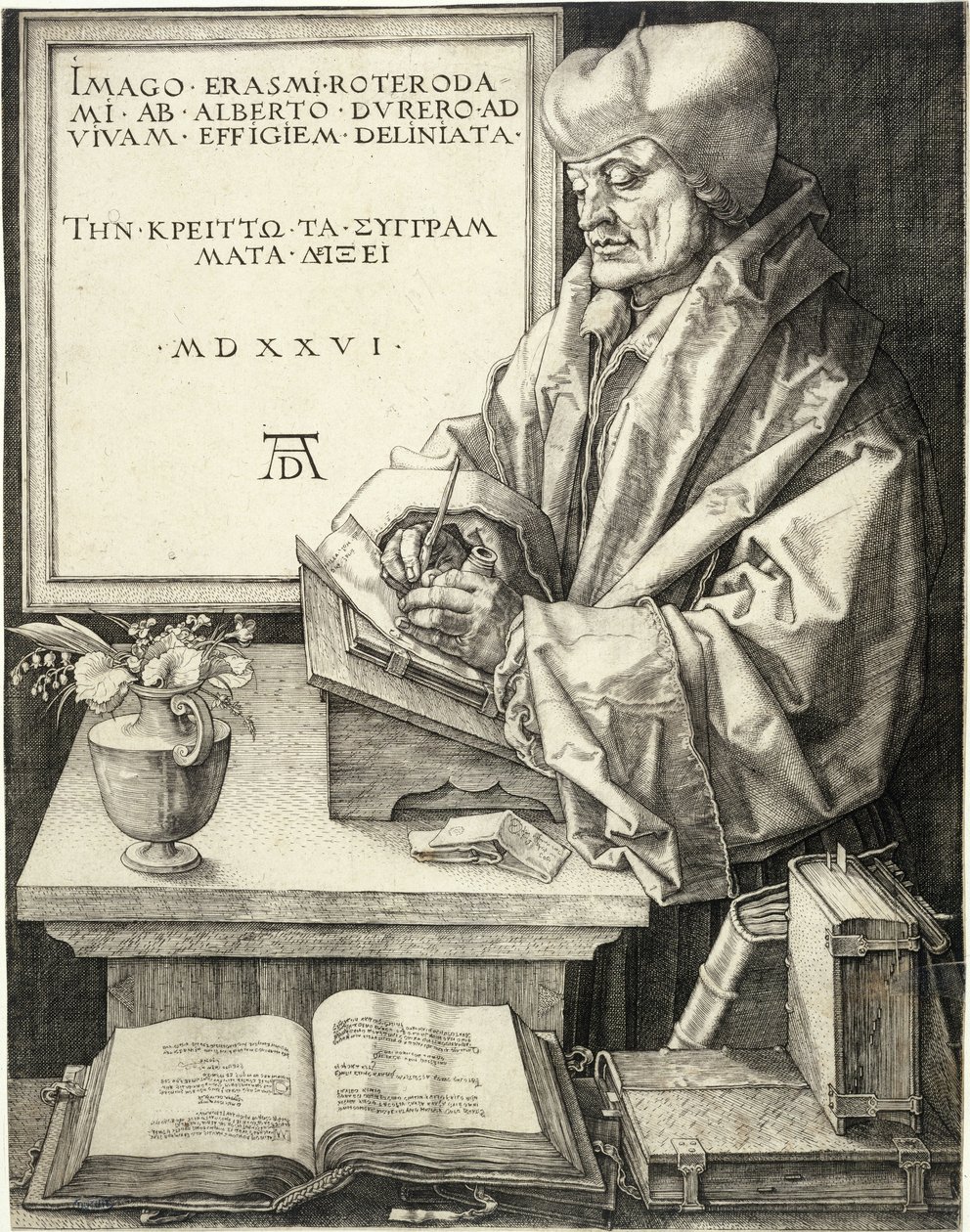 Erasmus von Rotterdam (Bartsch 107) af Albrecht Dürer