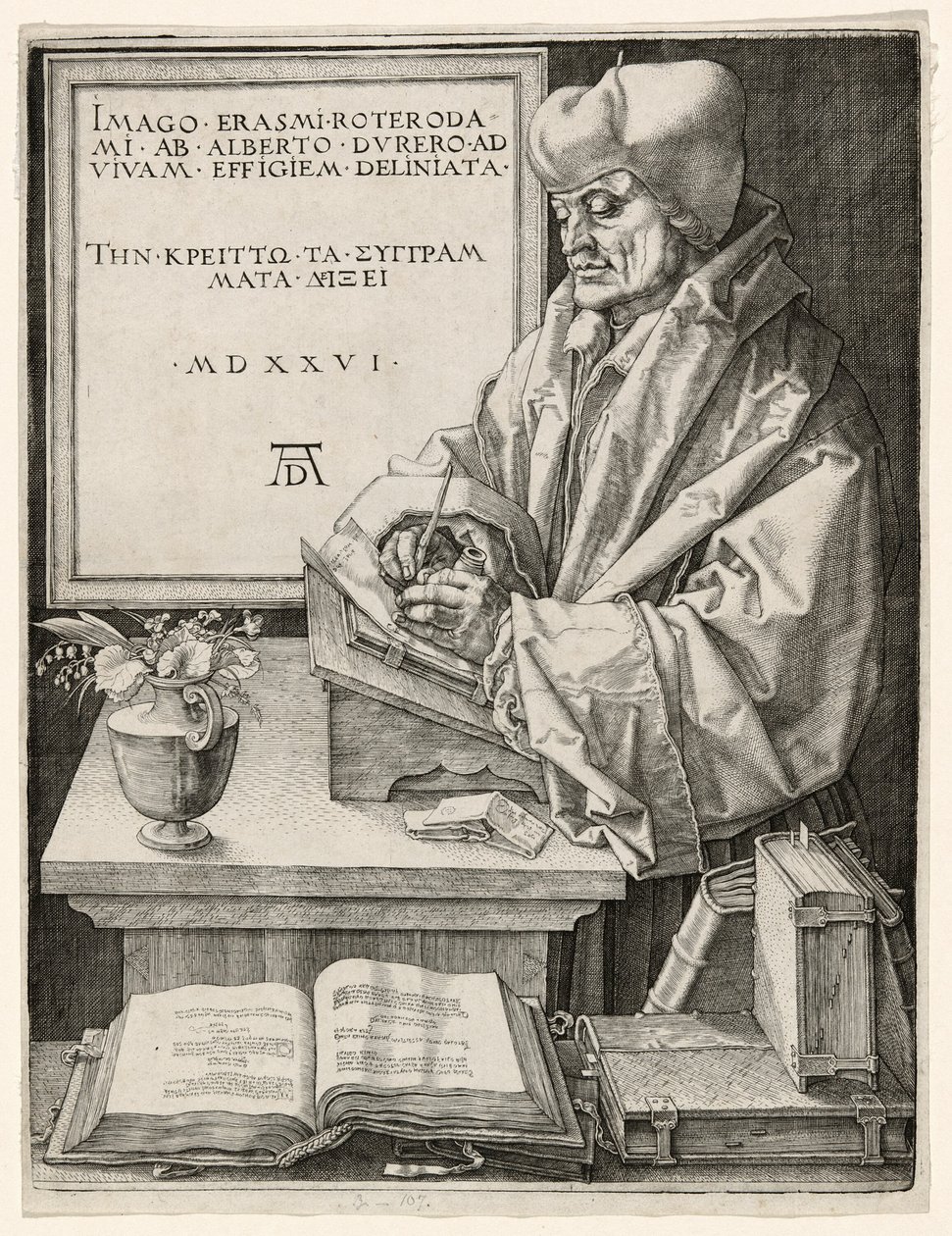 Erasmus af Rotterdam af Albrecht Dürer