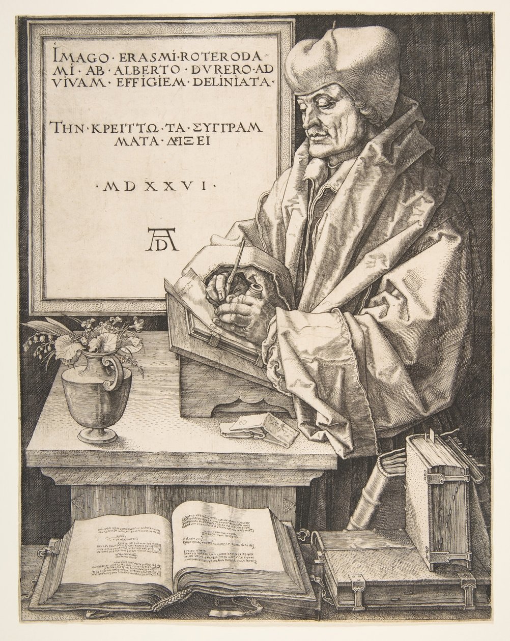 Erasmus af Rotterdam, 1526. af Albrecht Dürer