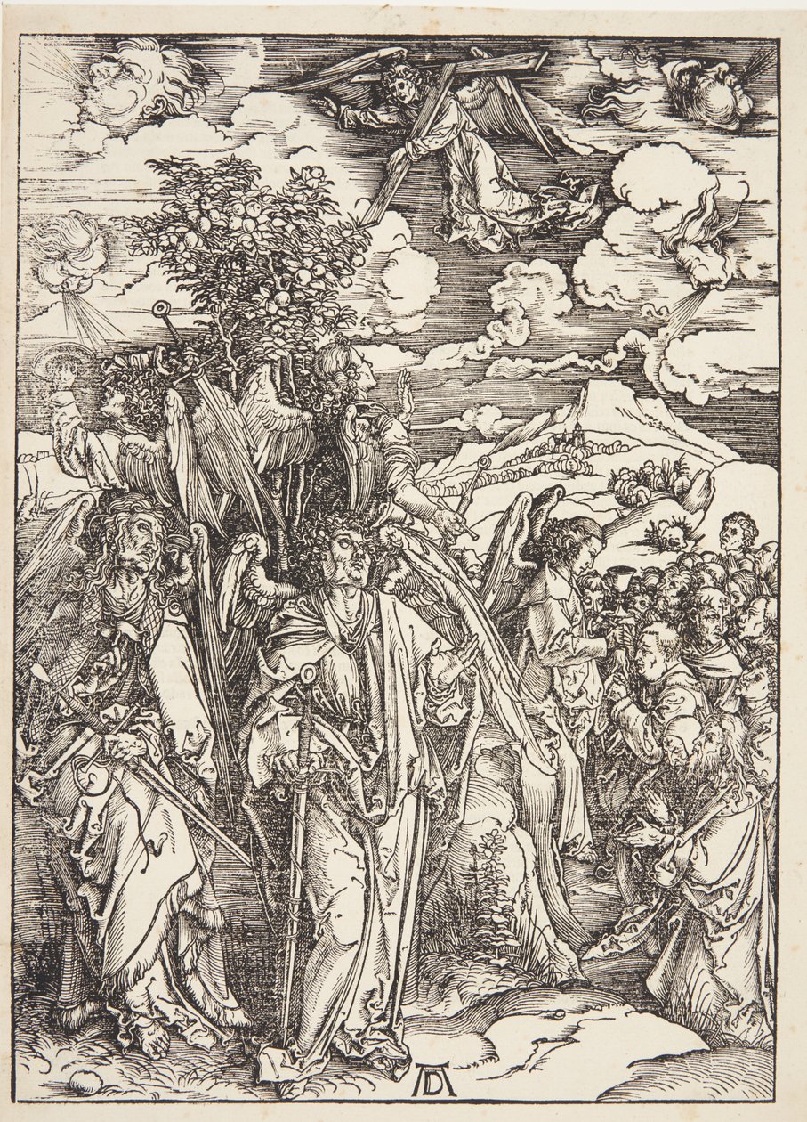 Fire engle holder vindene af Albrecht Dürer