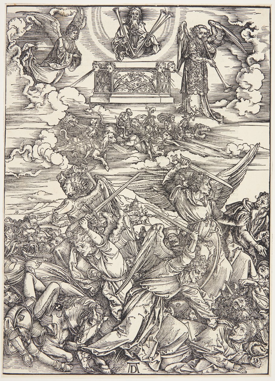 Fire hævnende engle fra Eufrat af Albrecht Dürer