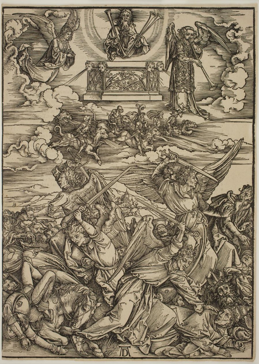 Fire hævnende engle fra Eufrat af Albrecht Dürer