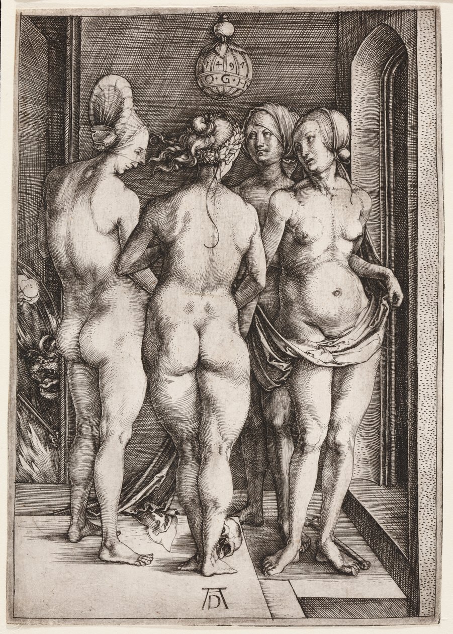 Fire nøgne kvinder (De fire hekse) af Albrecht Dürer