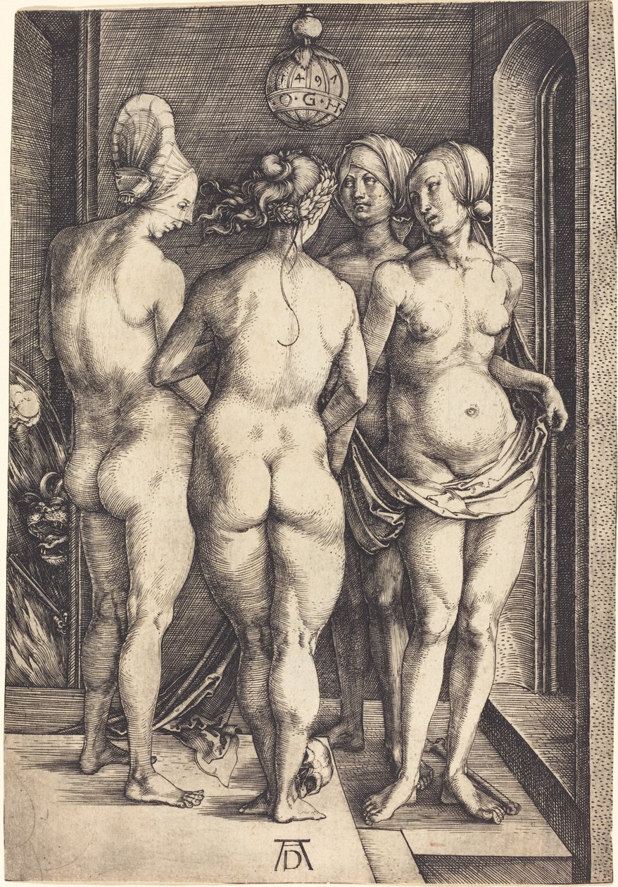 Fire nøgne kvinder af Albrecht Dürer