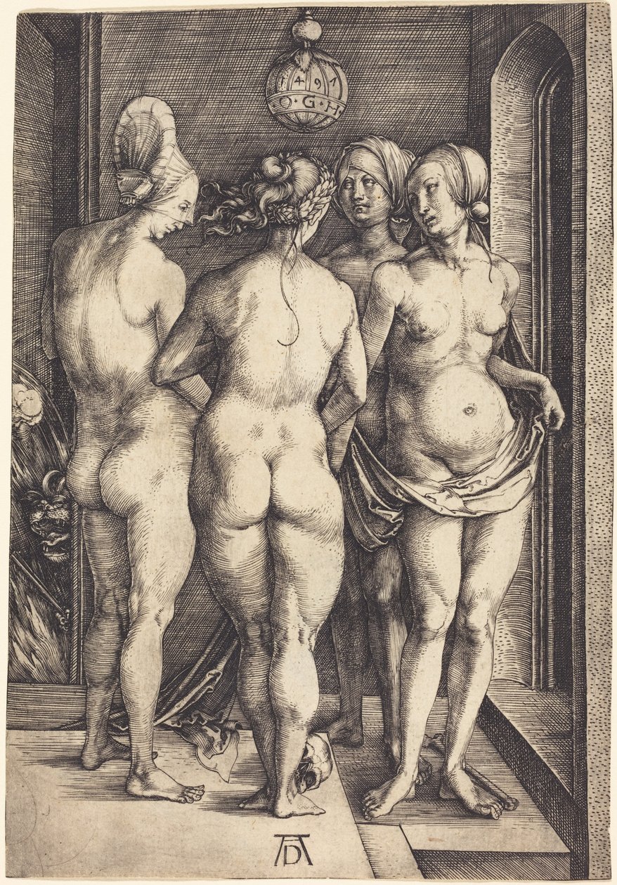 Fire nøgne kvinder af Albrecht Dürer