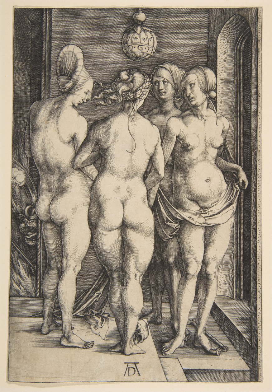 Fire nøgne kvinder af Albrecht Dürer