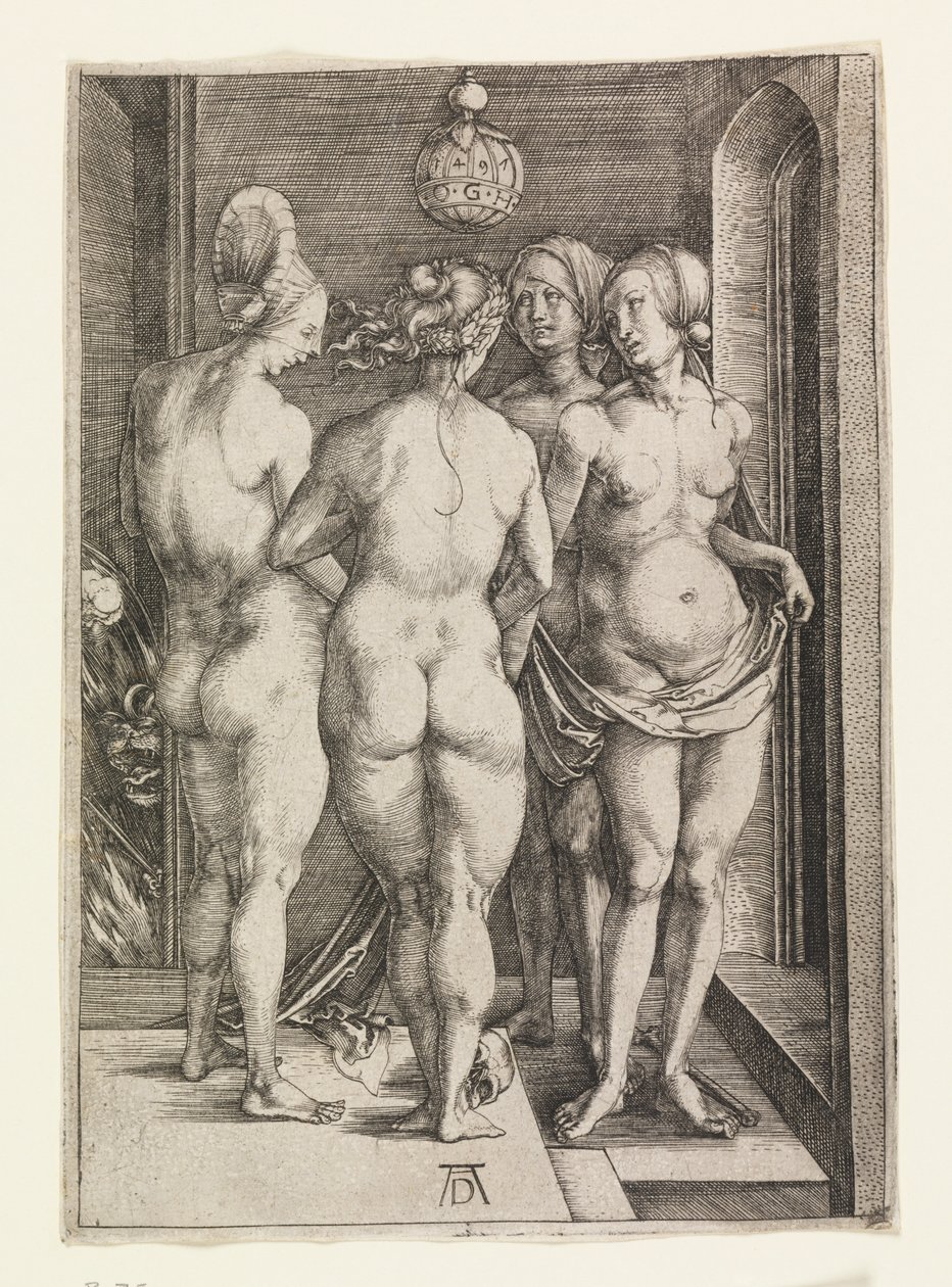 Fire nøgne kvinder (De fire hekse) af Albrecht Dürer