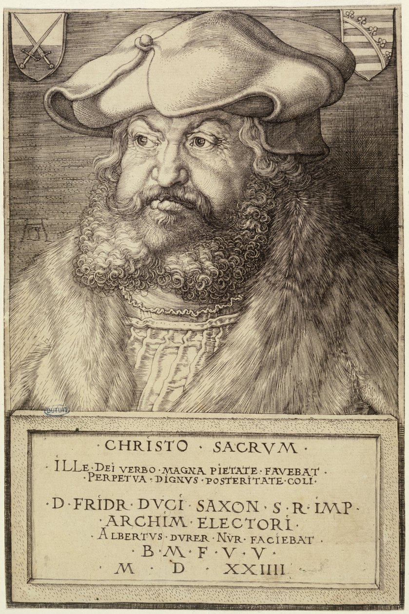 Frédéric den Vise, kurfyrste af Sachsen (Bartsch 104) af Albrecht Dürer