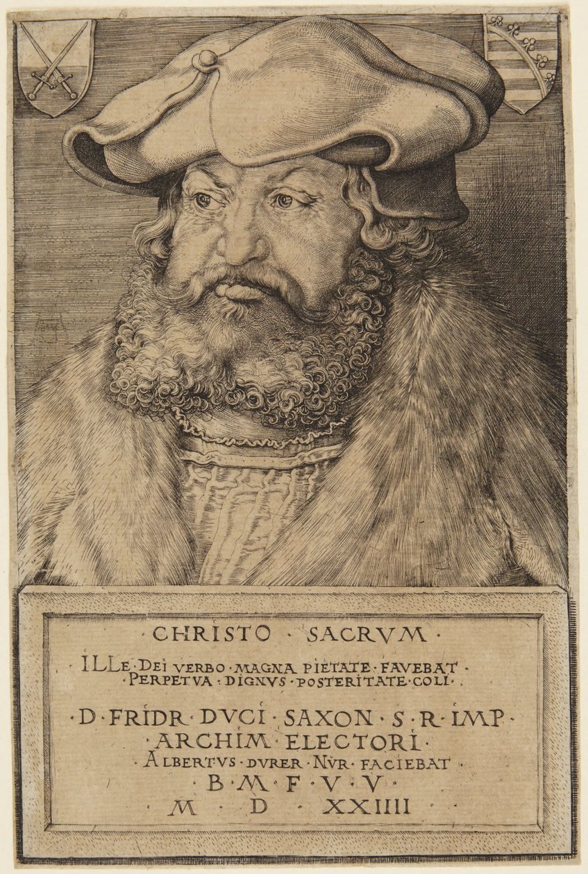 Frederik, kurfyrste af Sachsen (B.104; M.102) af Albrecht Dürer