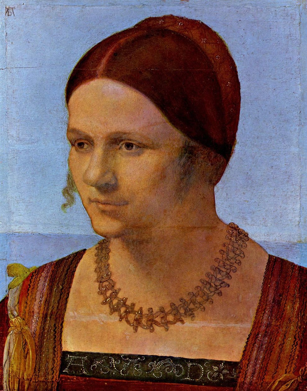 Tysk: Bildnis einer jungen Venezianerin Portræt af en ung venetiansk kvinde af Albrecht Dürer