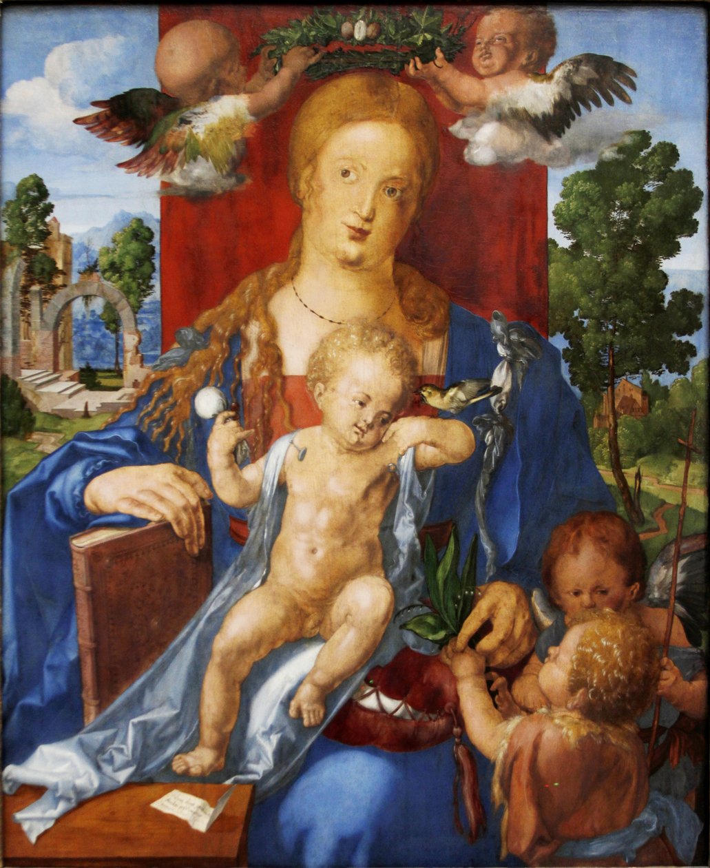 Tysk: Die Madonna mit dem Zeisig The Madonna with the Siskin af Albrecht Dürer