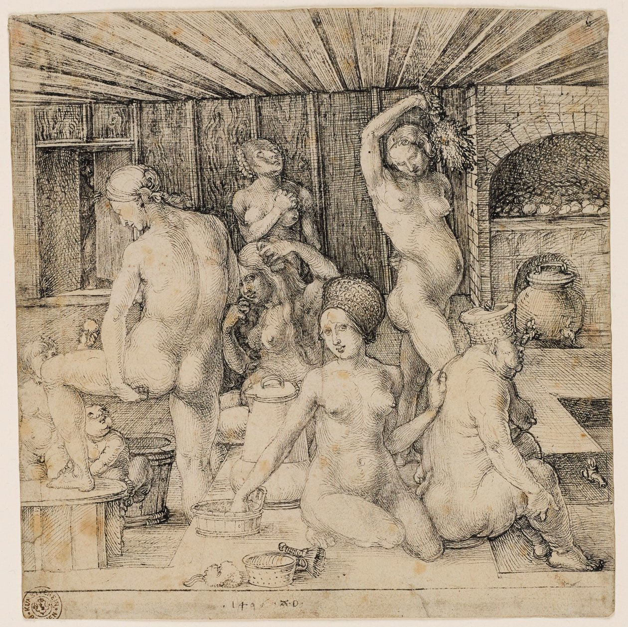 Tysk: Frauenbad Kvindebad af Albrecht Dürer