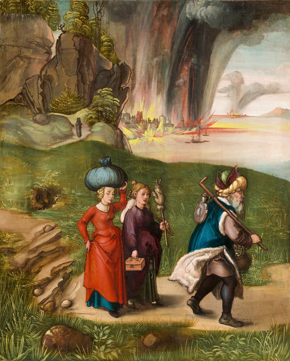 Tysk: Lot und seine Töchter Lot og hans døtre af Albrecht Dürer