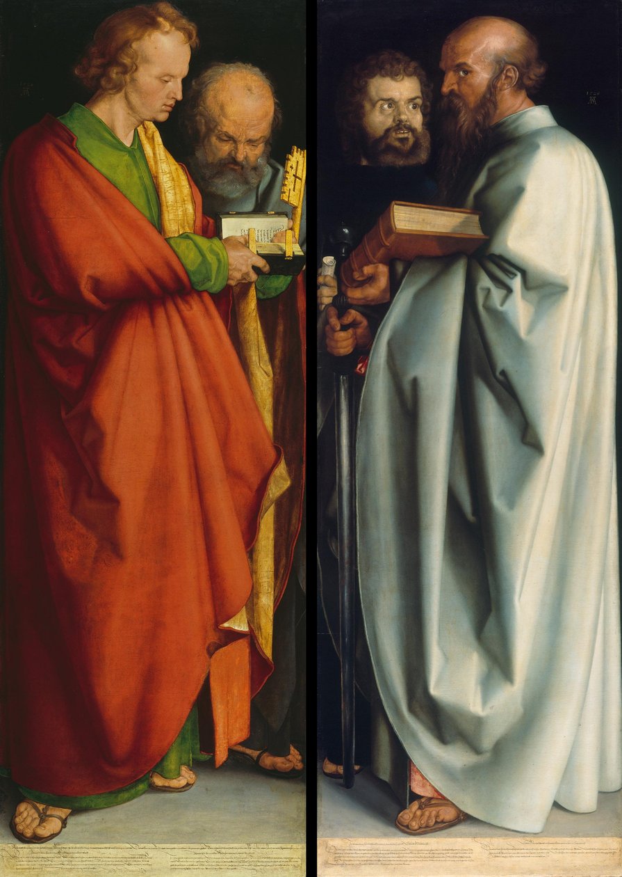Tysk: Vier Apostel De fire apostle af Albrecht Dürer