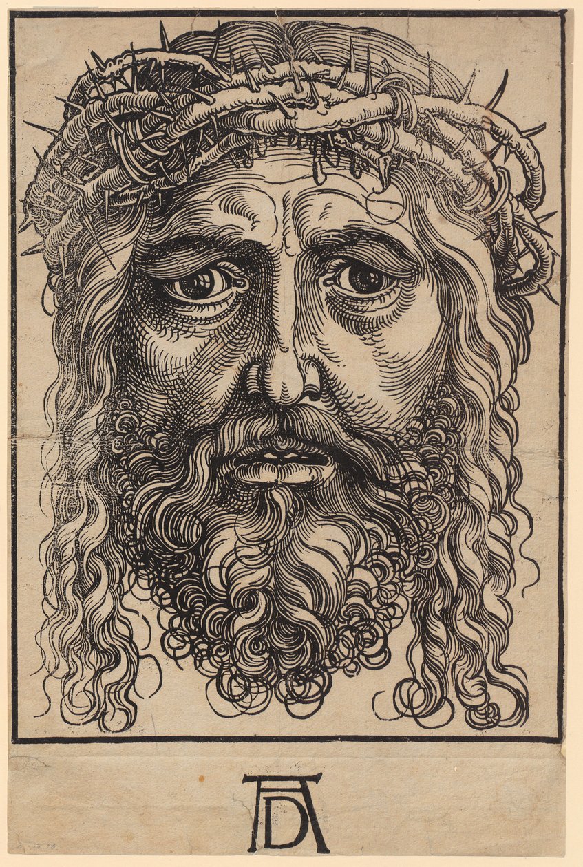 Stort Kristushoved med tornekrone af Albrecht Dürer