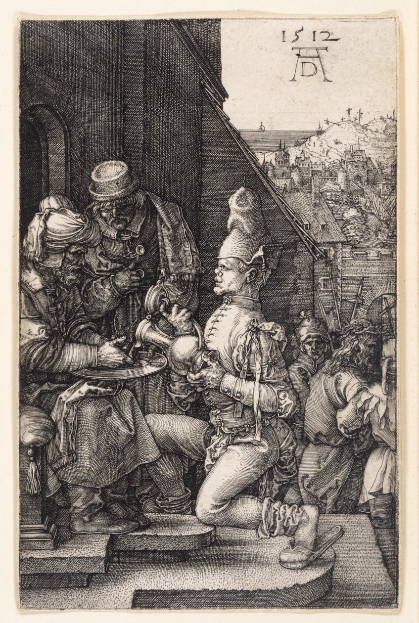 Pilatus vasker sine hænder (Kobberstikspassionen) af Albrecht Dürer