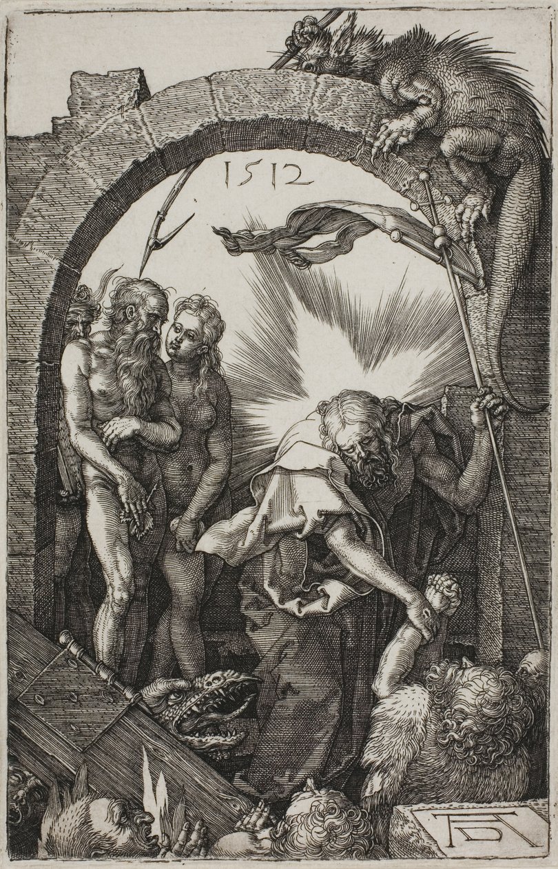 Harving af Helvede; Kristus i limbo, fra The Engraved Passion af Albrecht Dürer