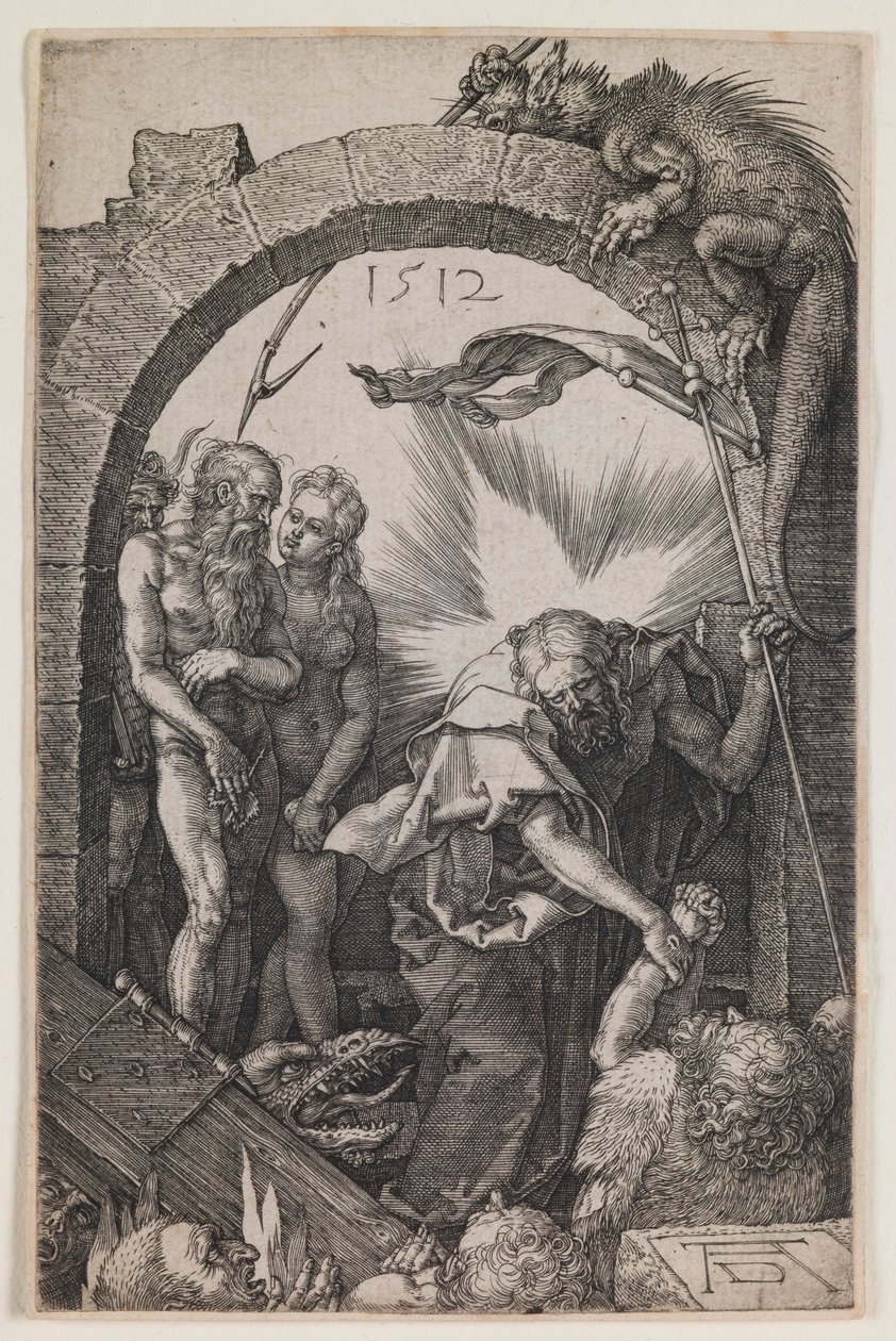 Harrowing of Hell, fra serien "The Engraved Passion" af Albrecht Dürer