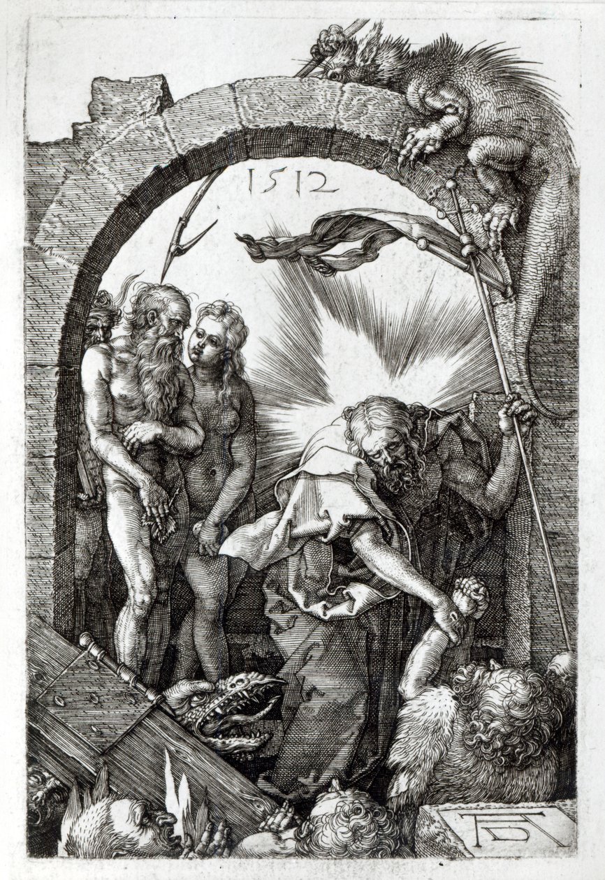 Harrowing of Hell eller Kristi nedstigning i Limbo, 1512 af Albrecht Dürer