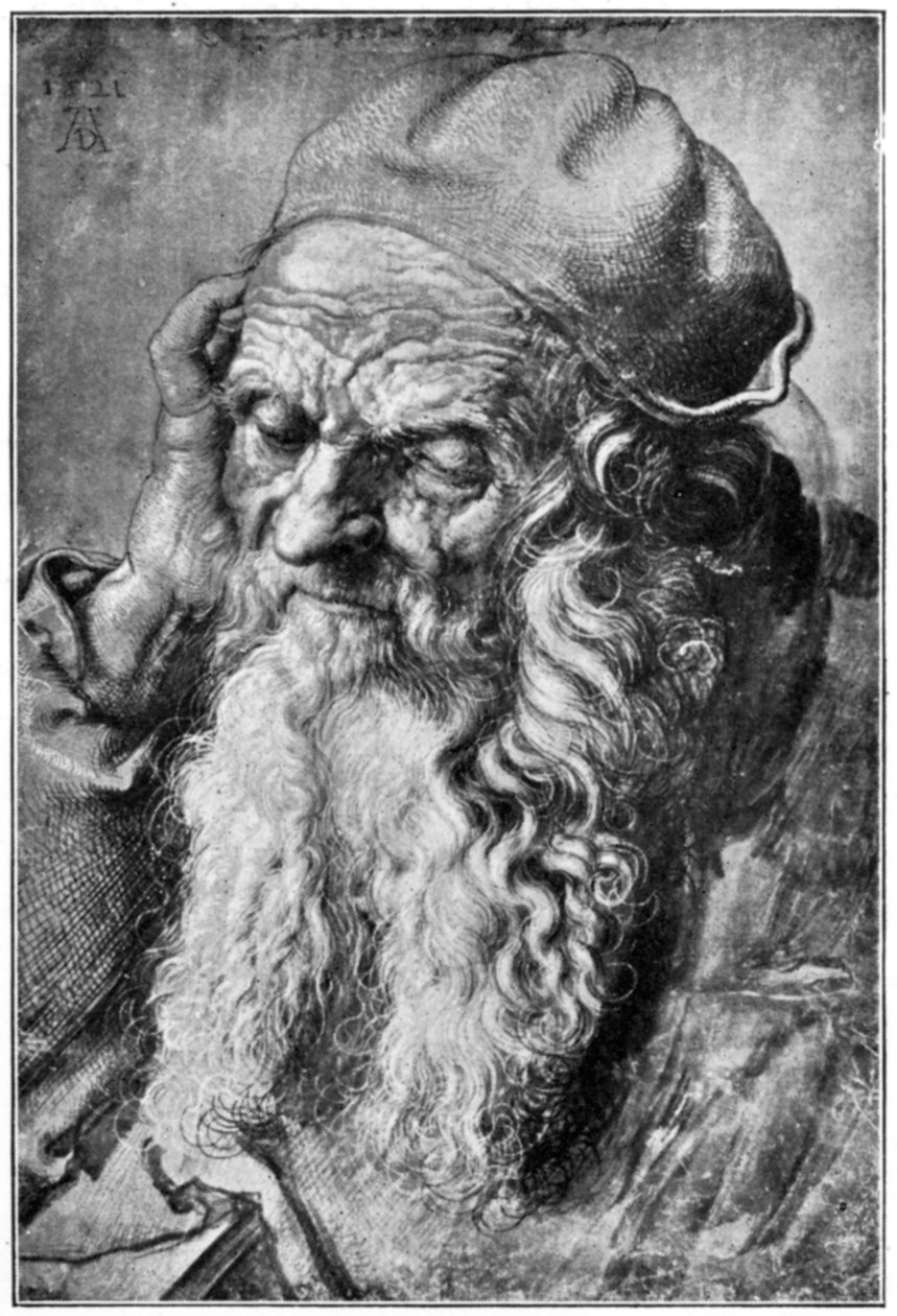 Head of Old Man, slutningen af det 15.-begyndelsen af det 16. århundrede, 1912. af Albrecht Dürer
