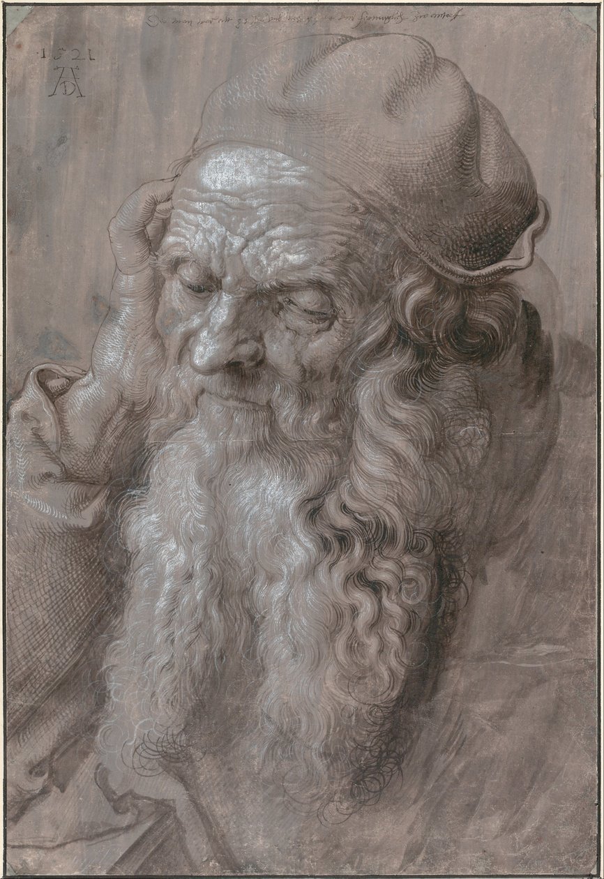 Hoved af en gammel mand, 1521 af Albrecht Dürer