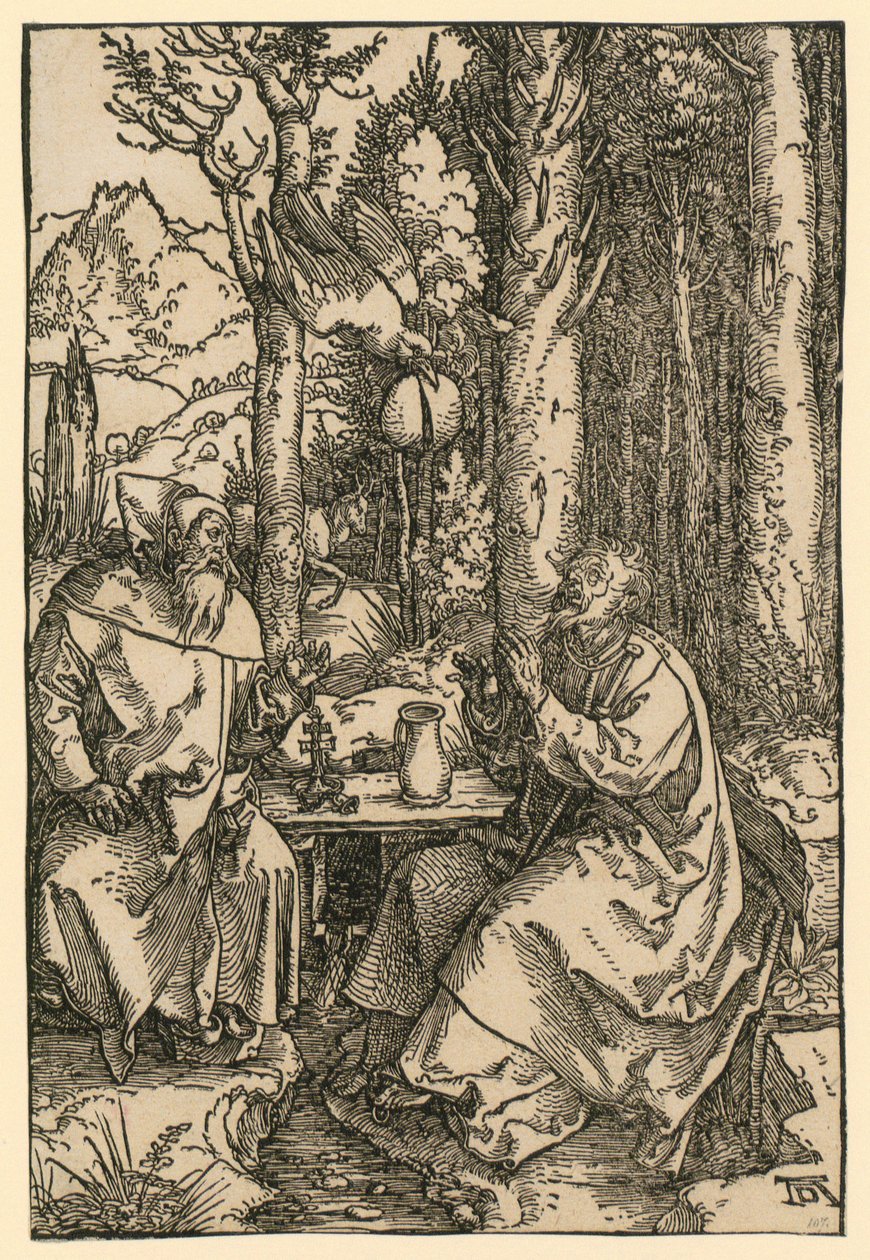 De hellige eremitter Antonius og Paulus af Albrecht Dürer