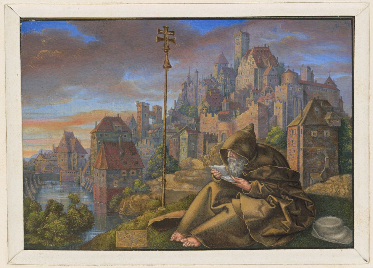 Den hellige Antonius læser af Albrecht Dürer