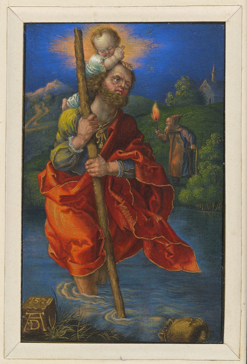 Sankt Kristoffer vendt mod højre af Albrecht Dürer