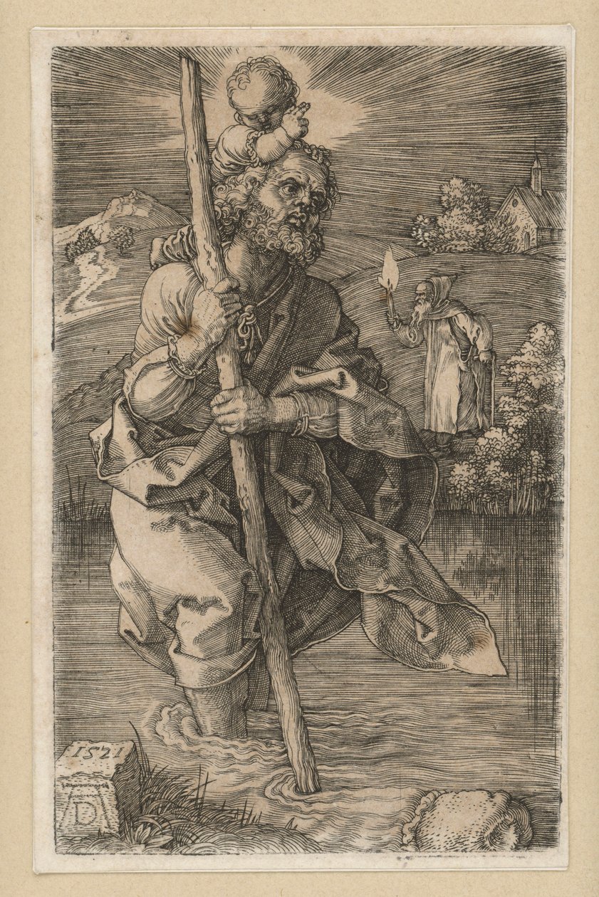 Sankt Kristoffer vendt mod højre af Albrecht Dürer