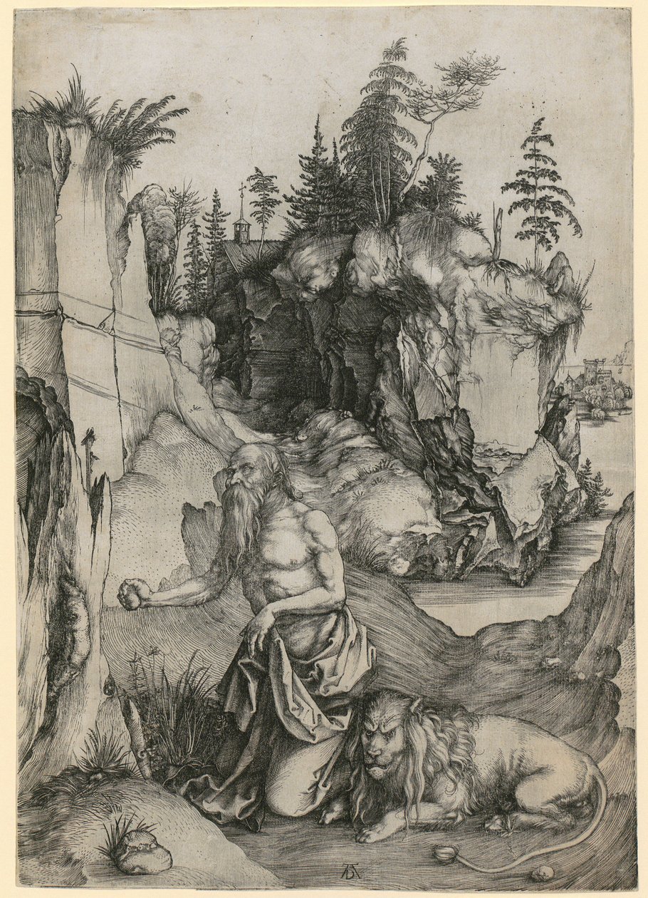 Den hellige Hieronymus i ørkenen af Albrecht Dürer