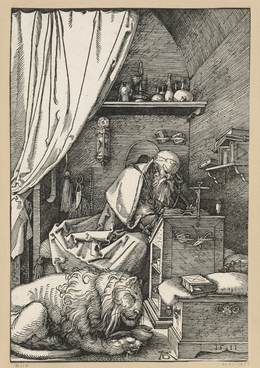 Den hellige Hieronymus i sin celle af Albrecht Dürer