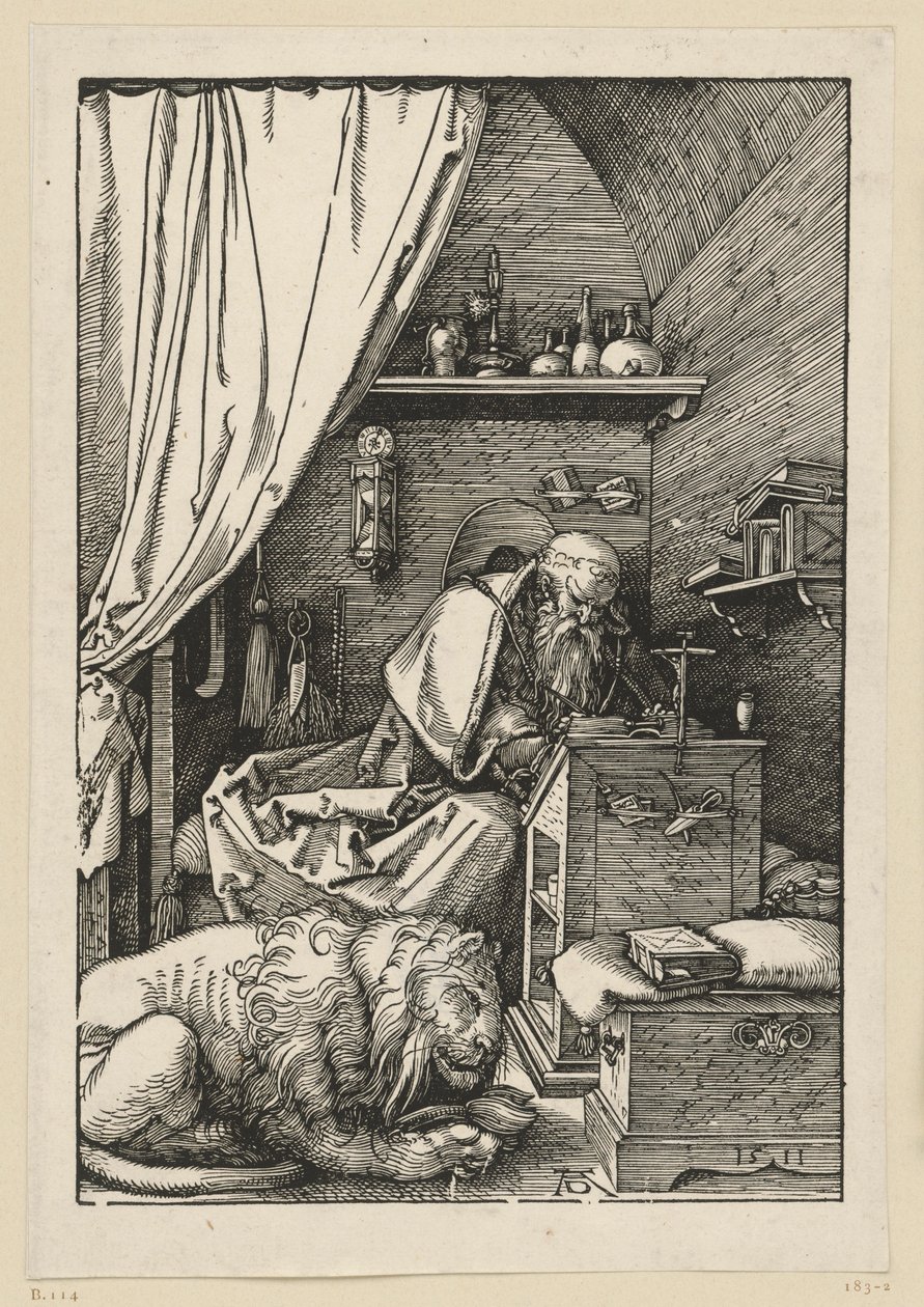 Sankt Hieronymus i sin celle af Albrecht Dürer