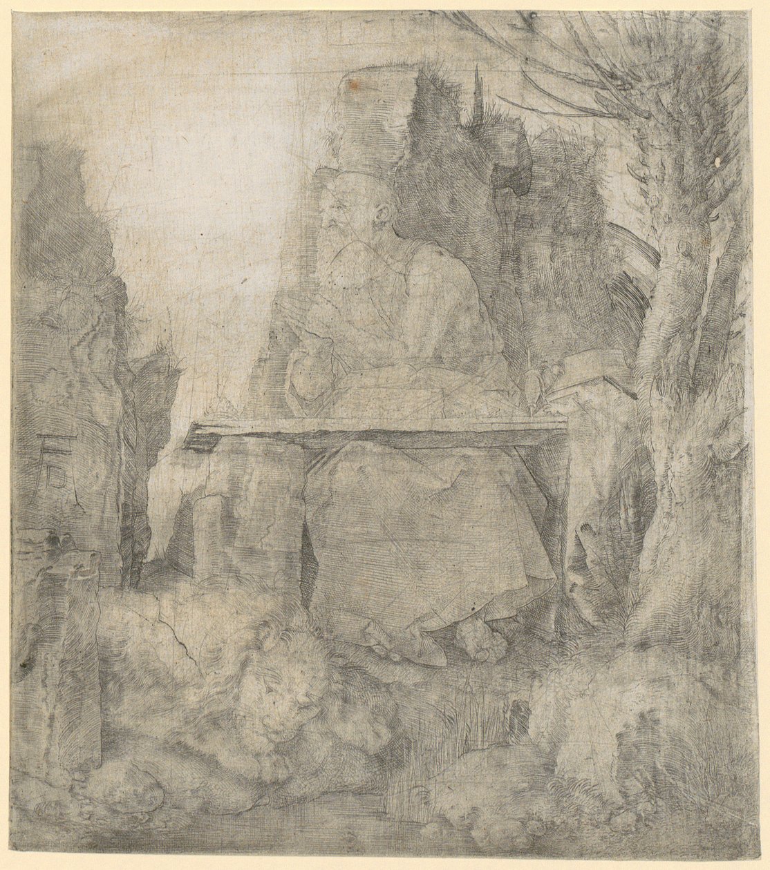 Den hellige Hieronymus ved siden af piletræet af Albrecht Dürer