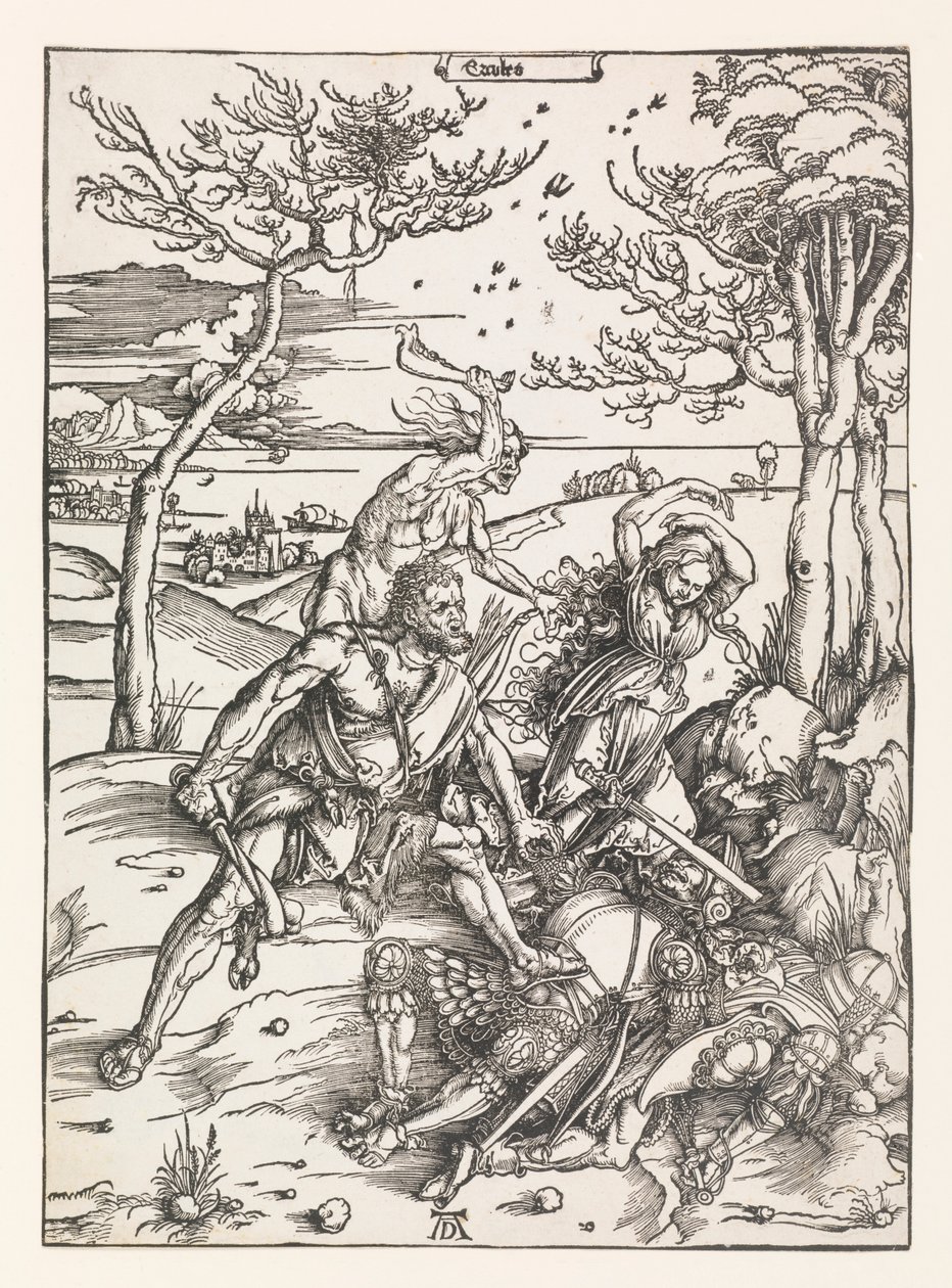 Hercules erobrer Molionide-tvillingerne af Albrecht Dürer