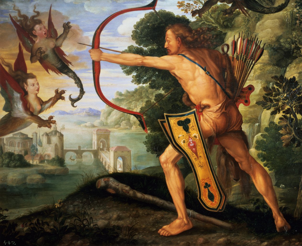 Herkules og fuglene fra Stymphalian, 1600 af Albrecht Dürer