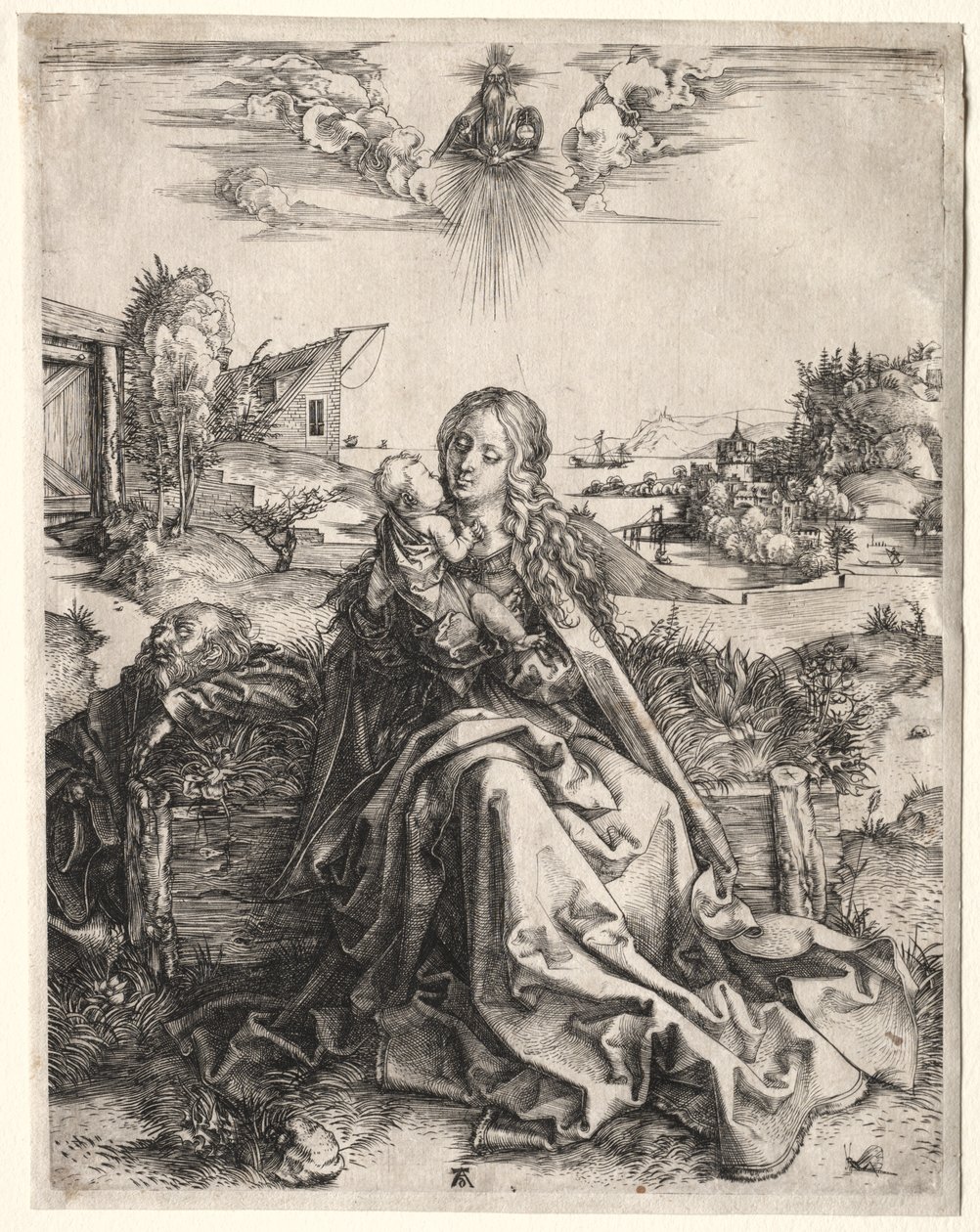 Hellig familie med sommerfuglen af Albrecht Dürer