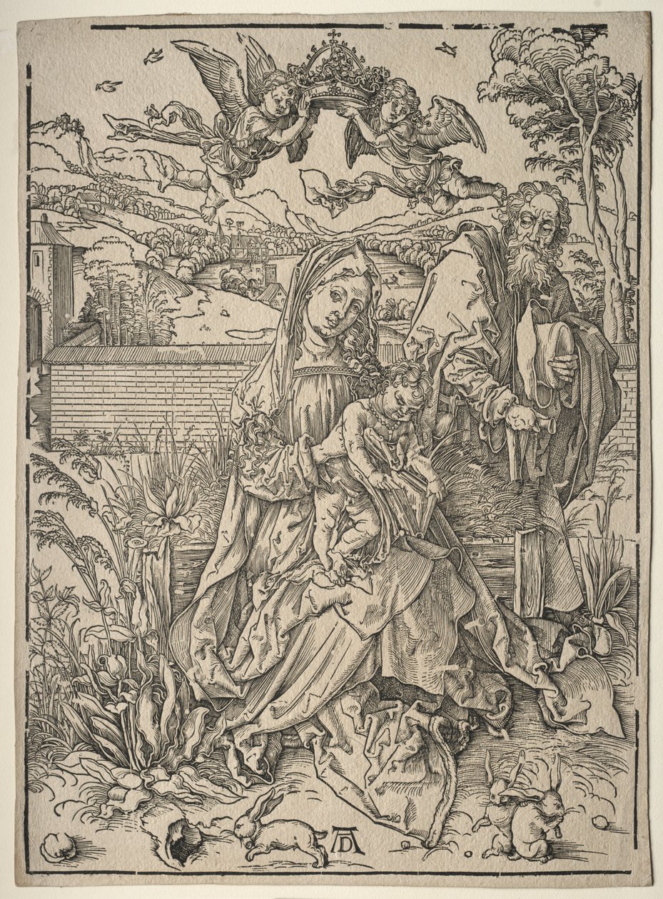 Hellig familie med de tre harer af Albrecht Dürer