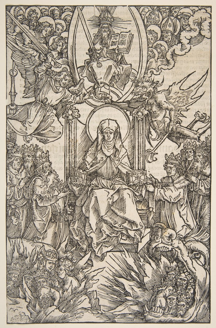 Illustration fra Revelations Sancte Birgitte, Koberger Nürnberg 1502 Tysk Text.n.d. af Albrecht Dürer