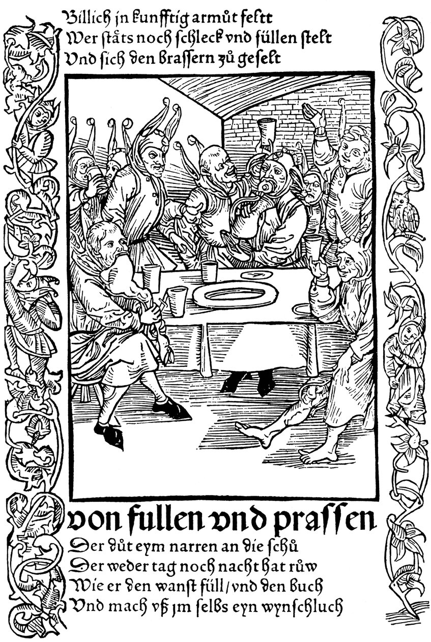 Illustration fra bogen Ship of Fools af Sebastian Brant, 1494. af Albrecht Dürer